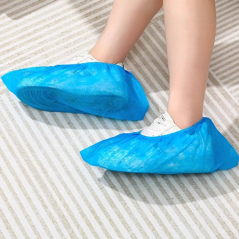 Disposable Shoe Covers Household Non-woven Shoe Cover Waterproof Slip Resistant Booties Cover Travel Hotel Disposable Dust Shoes