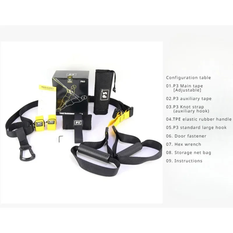 New 1 Set Suspension Training Strap Fitness Strength Power Suspension Trainer Yoga Strap Wall Mount Professional Trx Tensioner