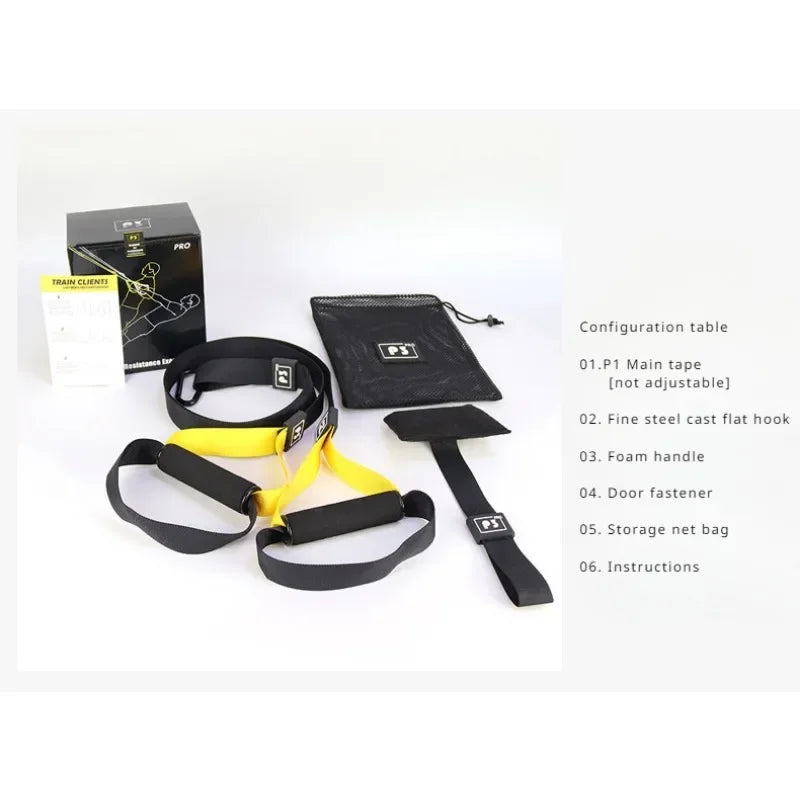 New 1 Set Suspension Training Strap Fitness Strength Power Suspension Trainer Yoga Strap Wall Mount Professional Trx Tensioner