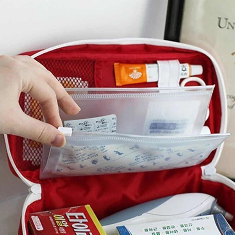 Health Medicine First Aid Kit Oxford Cloth Portable Travel Storage Emergency Kit Tote Bag Outdoor Medical Bag Storage Bag