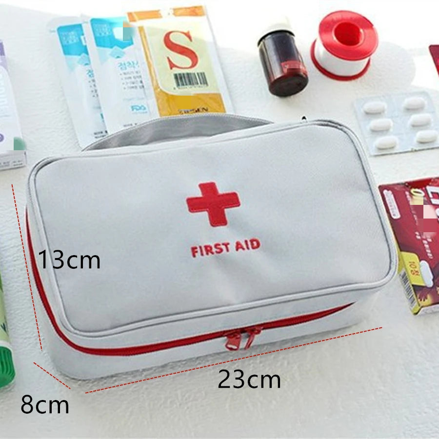 Health Medicine First Aid Kit Oxford Cloth Portable Travel Storage Emergency Kit Tote Bag Outdoor Medical Bag Storage Bag