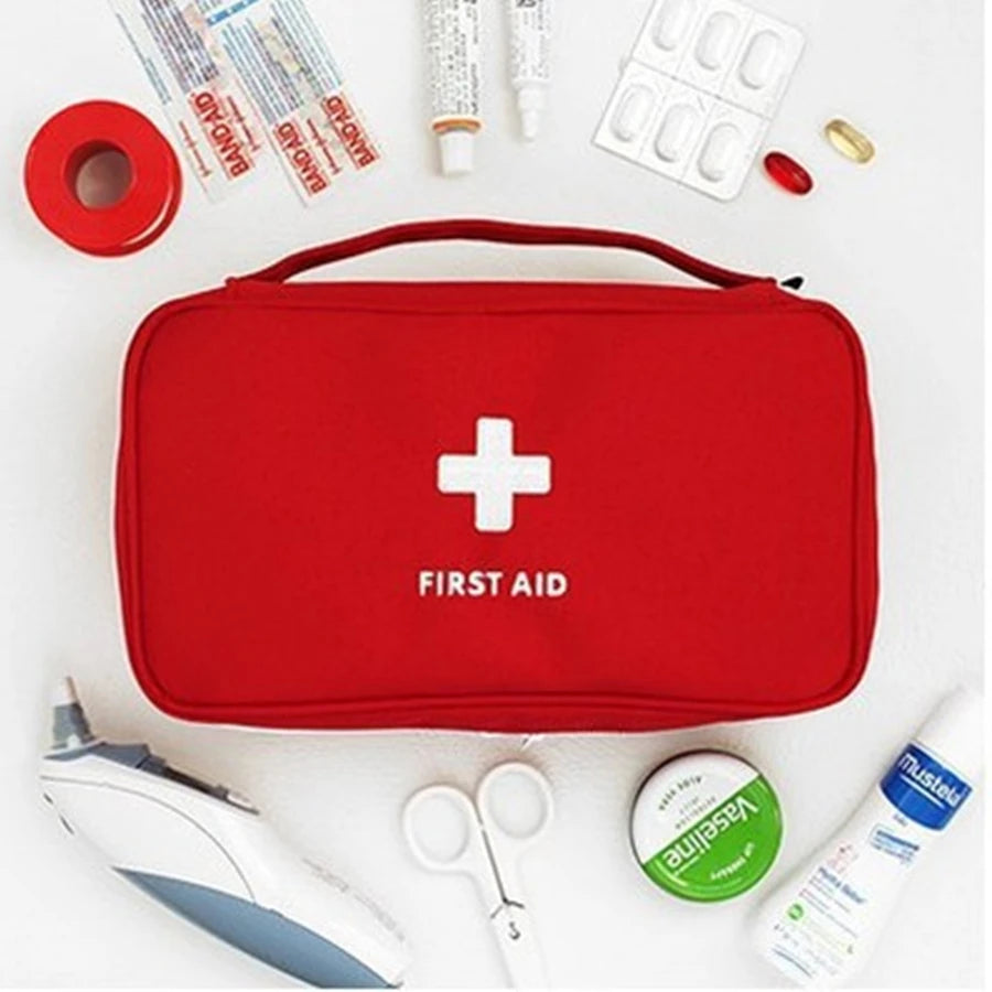 Health Medicine First Aid Kit Oxford Cloth Portable Travel Storage Emergency Kit Tote Bag Outdoor Medical Bag Storage Bag