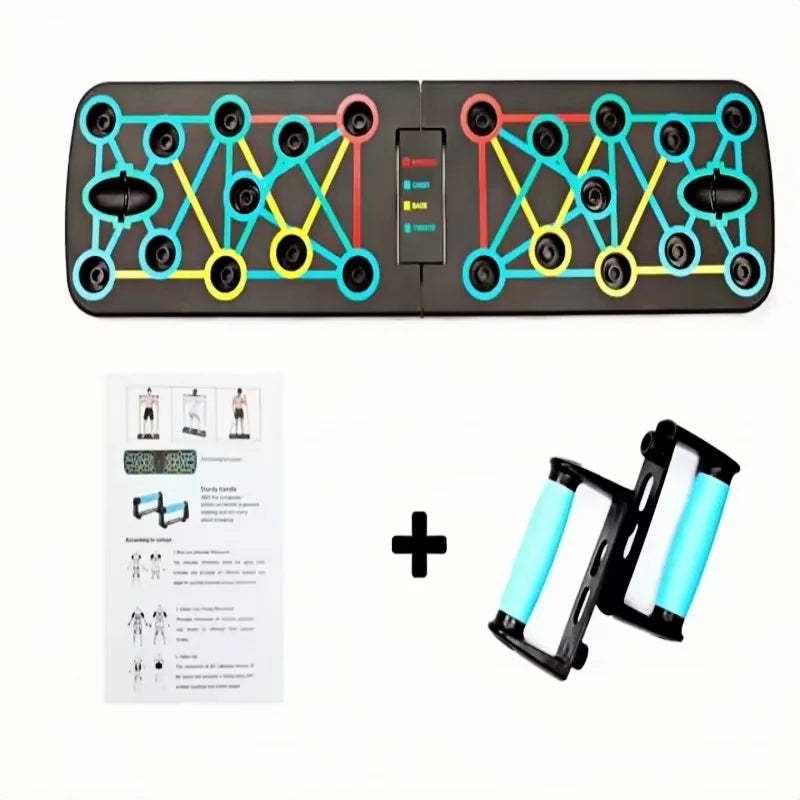 Portable Multi-Function Push-Up Board Set Foldable Exercise Equipment for Chest Abs Back Workout Home Gym Fitness Training