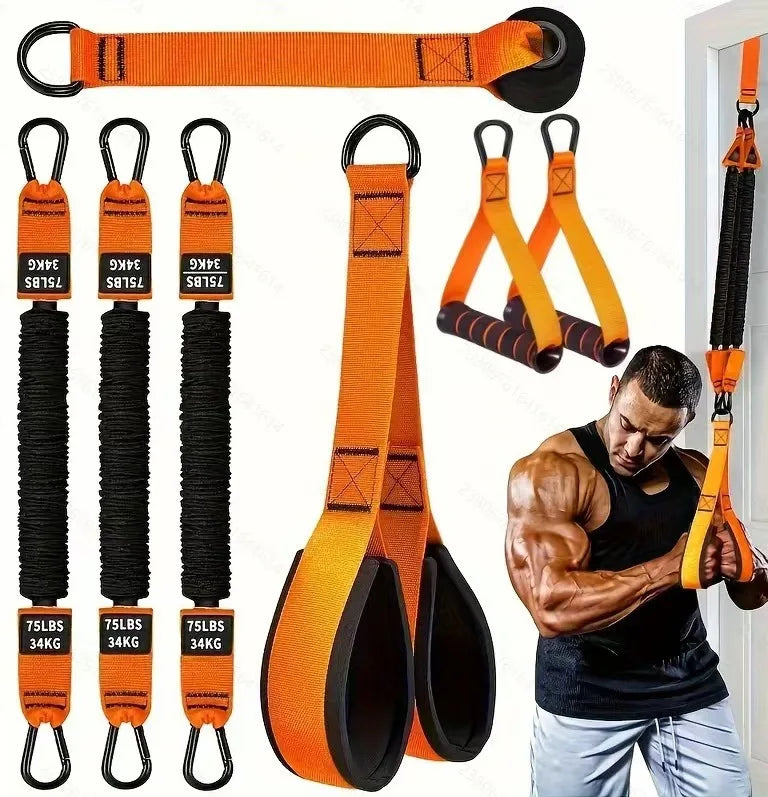 225/300LBS Home Suspension Trainer System Resistance Trainer Exercise Straps Multi-Function for Home Gym Full-Body Workout