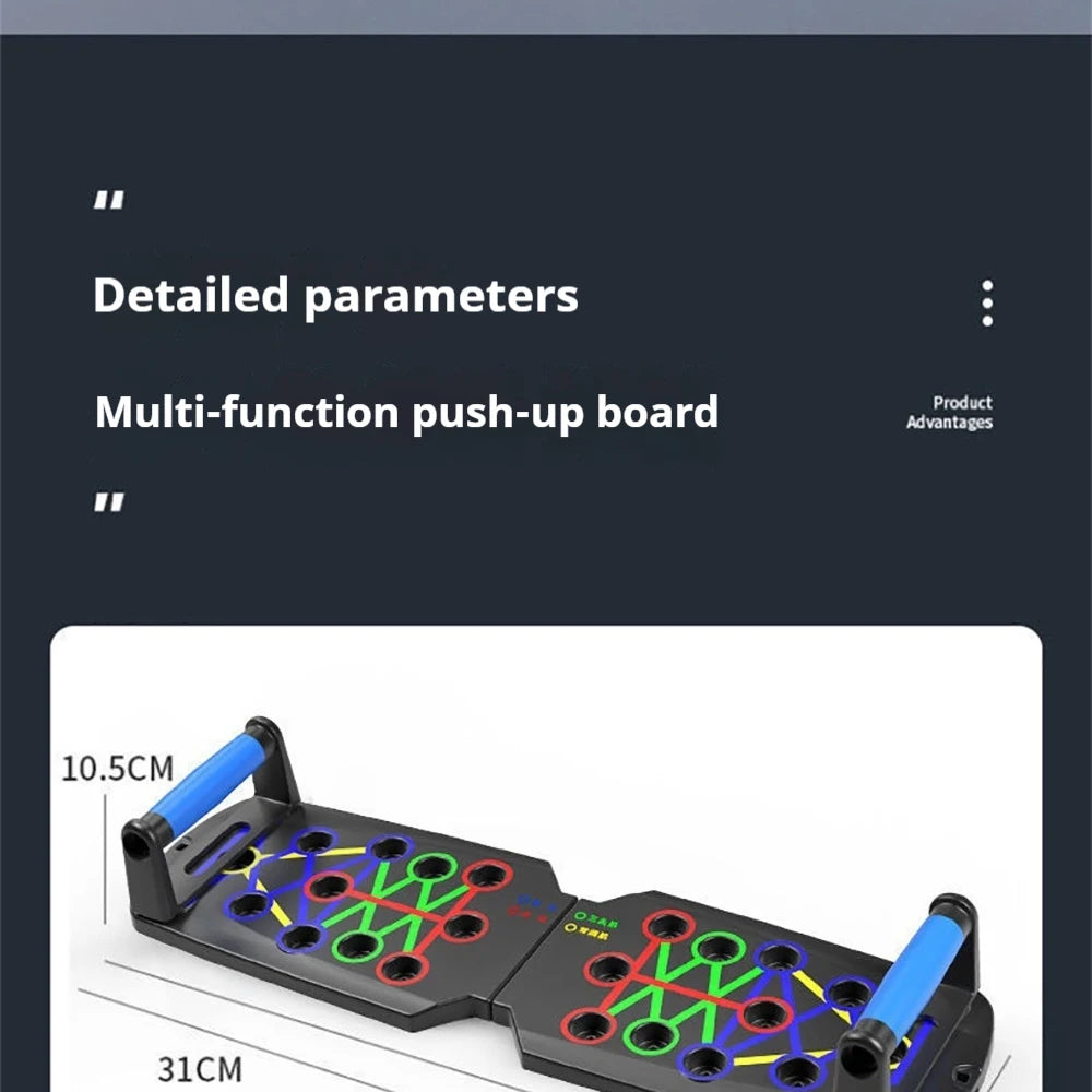 Foldable Push Up Board Chest Abs Core Training Equipment Portable Home Gym Fitness