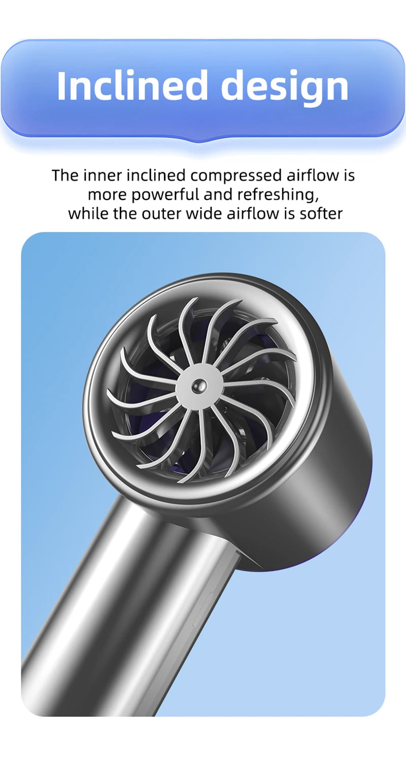 Mini Handheld Turbo Fan F08 With Led Display And 100 Gears Wind Speed Usb Charging Small Wind Cannon High Speed Fan 2025
