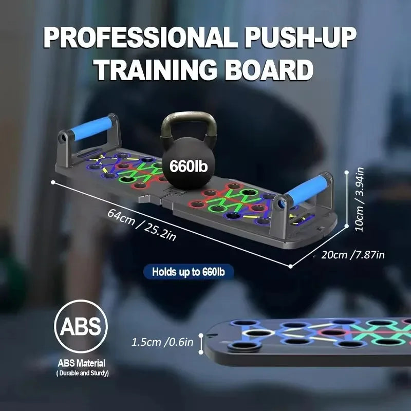 Household push-up board set for portable multi-function push-up fitness equipment for men's chest abdomen/back training