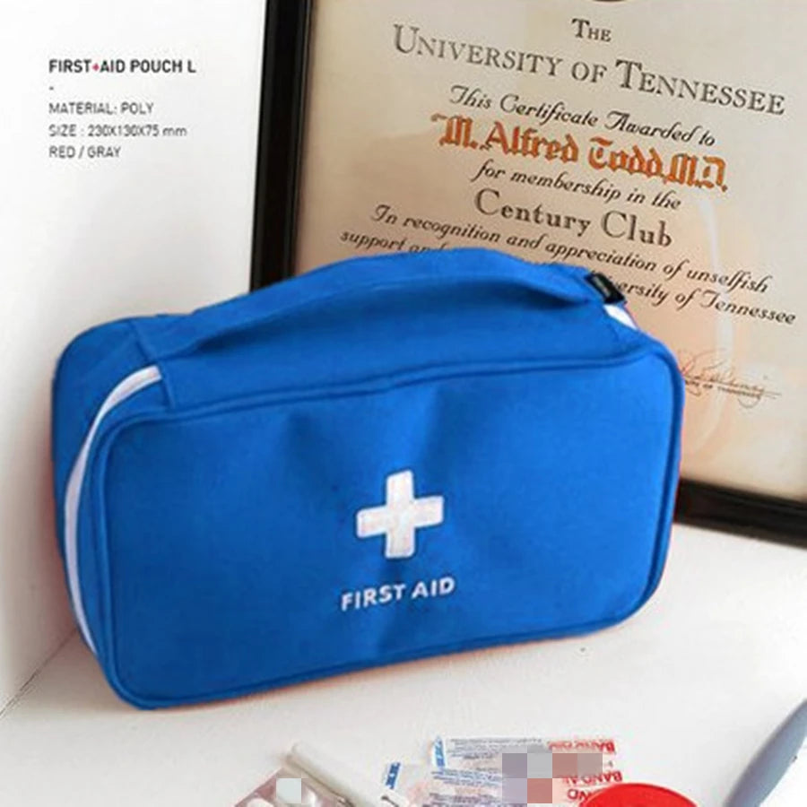 Health Medicine First Aid Kit Oxford Cloth Portable Travel Storage Emergency Kit Tote Bag Outdoor Medical Bag Storage Bag