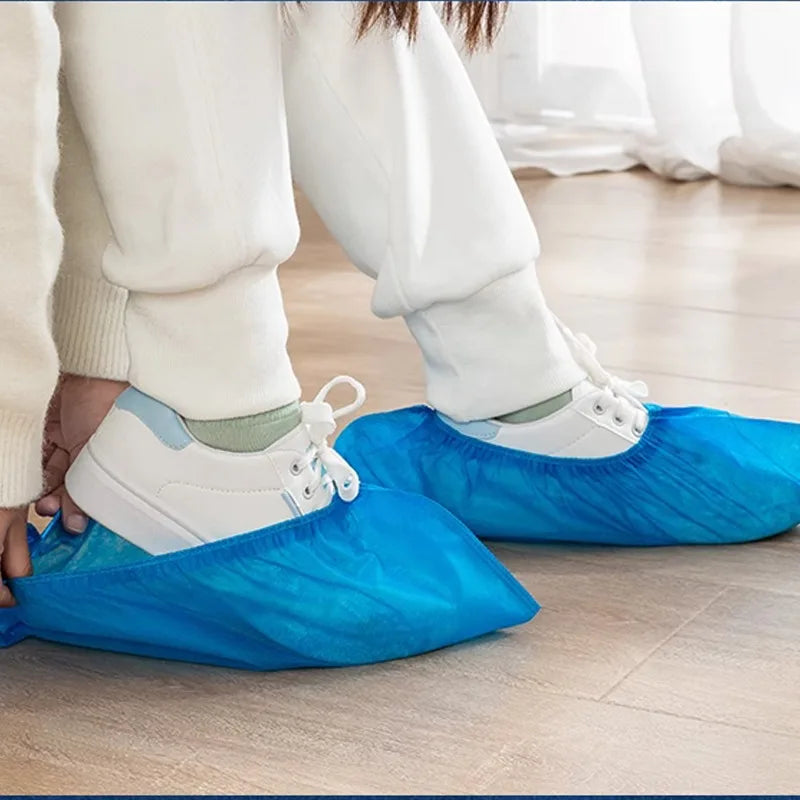 Disposable Shoe Covers Household Non-woven Shoe Cover Waterproof Slip Resistant Booties Cover Travel Hotel Disposable Dust Shoes