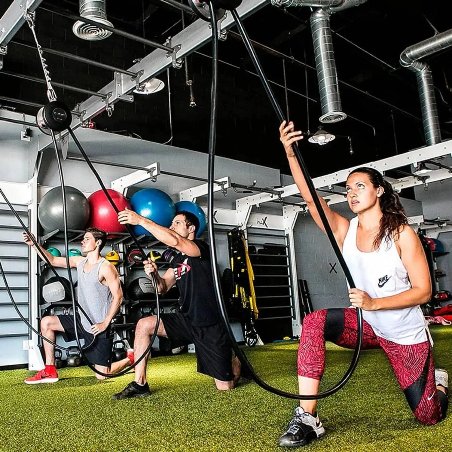 Suspension Endless Rope Trainer Core Power Training Hanging Easy And Exercise Home Or Gym Resistance Magnetic Control 6 Levels
