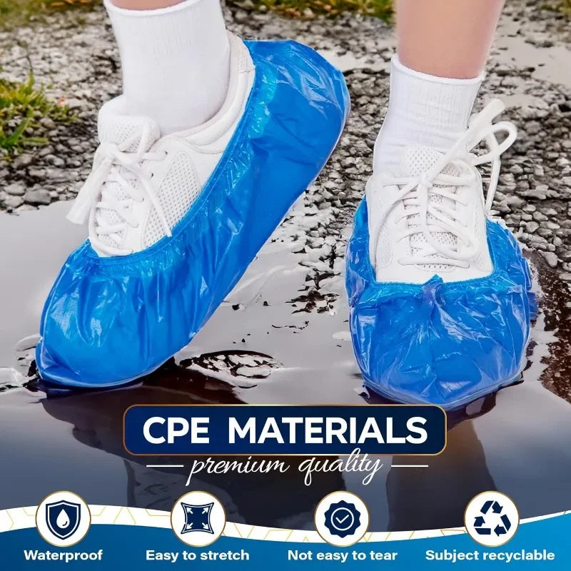 Disposable Shoe Covers Household Non-woven Shoe Cover Waterproof Slip Resistant Booties Cover Travel Hotel Disposable Dust Shoes