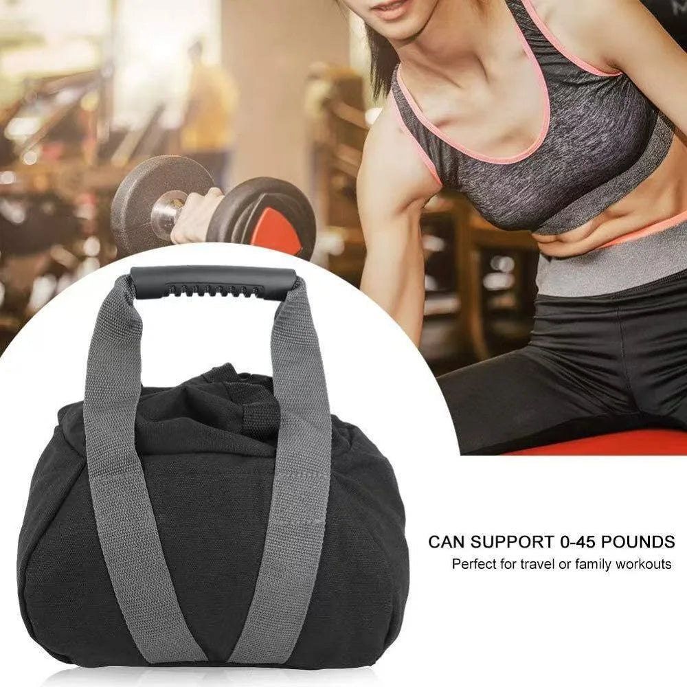 Fitness Training Power Sandbag Portable Adjustable Canvas Sand Kettlebell Soft Sand Bag for Home Training,Fitness,Yoga Workout