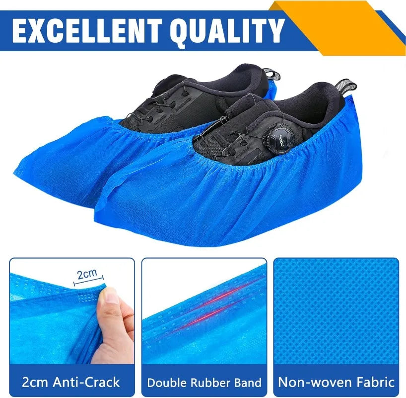 Disposable Shoe Covers Household Non-woven Shoe Cover Waterproof Slip Resistant Booties Cover Travel Hotel Disposable Dust Shoes