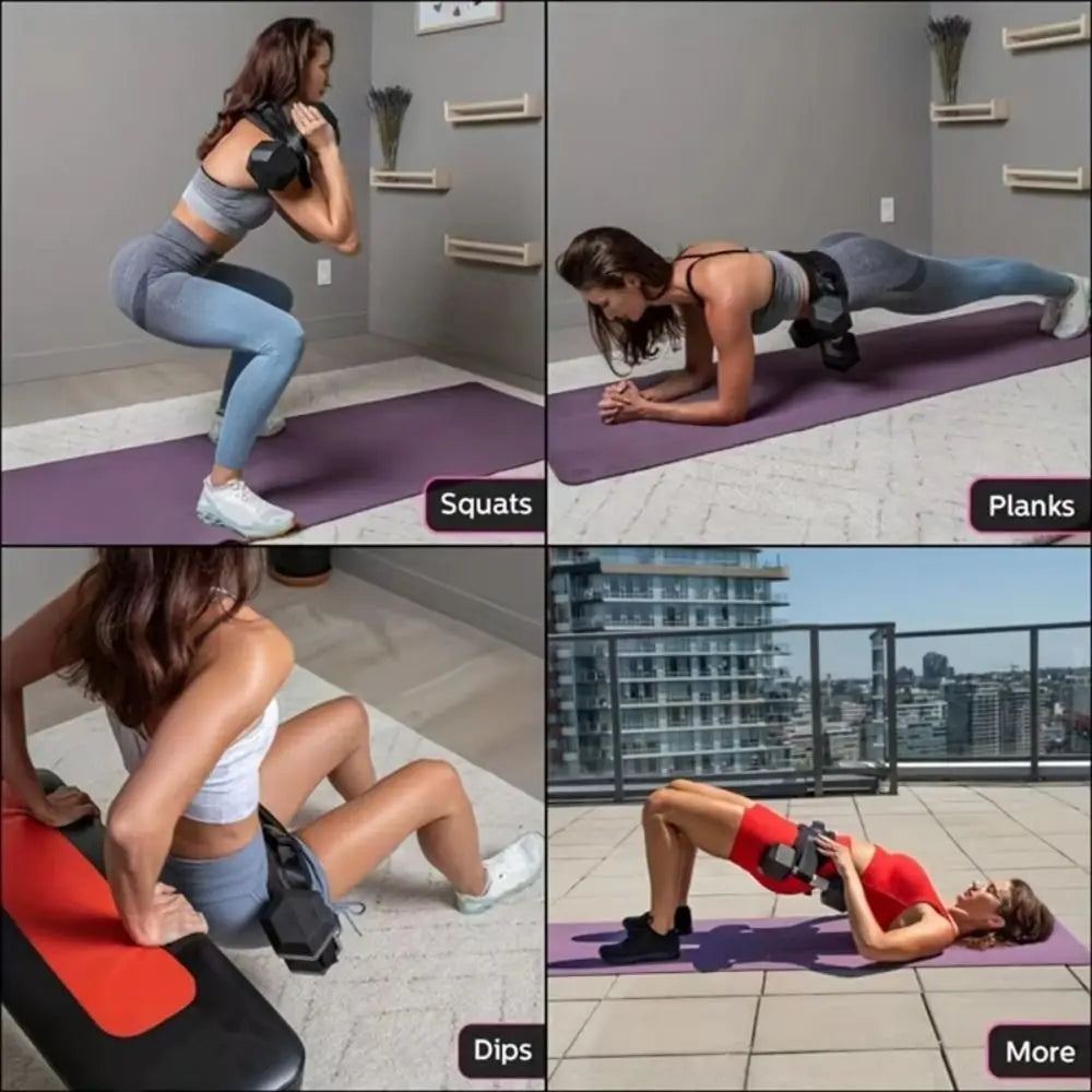 Non Slip Dumbbell Weight Belt Adjustable Ergonomic Design Hip Thrust Belt Weight-Bearing Wear-resistance Glute Bridge Pad