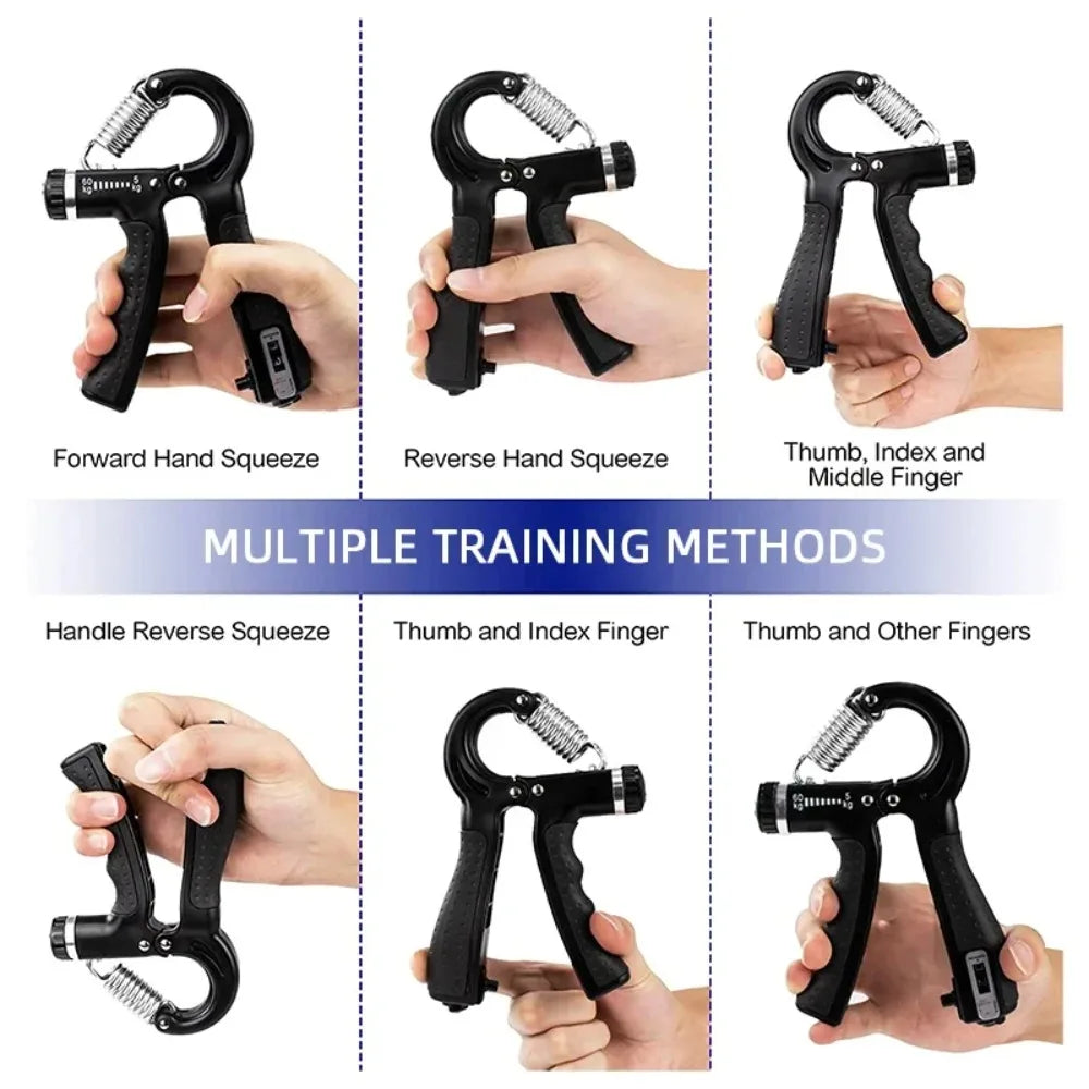 10-100kg Adjustable Hand Grip Strengthener Hand Grip Trainer With Counter Wrist Forearm And Hand Exerciser For Muscle Building
