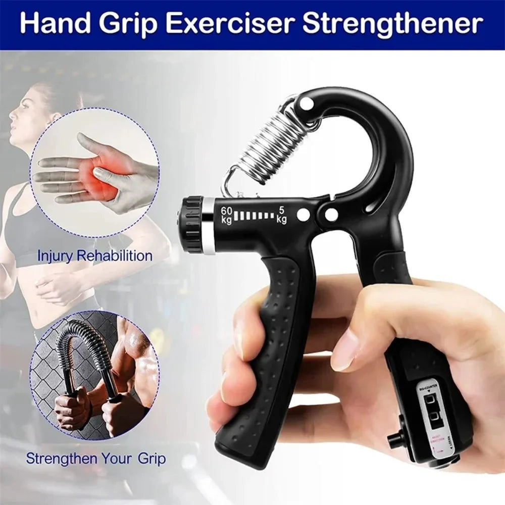 10-100kg Adjustable Hand Grip Strengthener Hand Grip Trainer With Counter Wrist Forearm And Hand Exerciser For Muscle Building