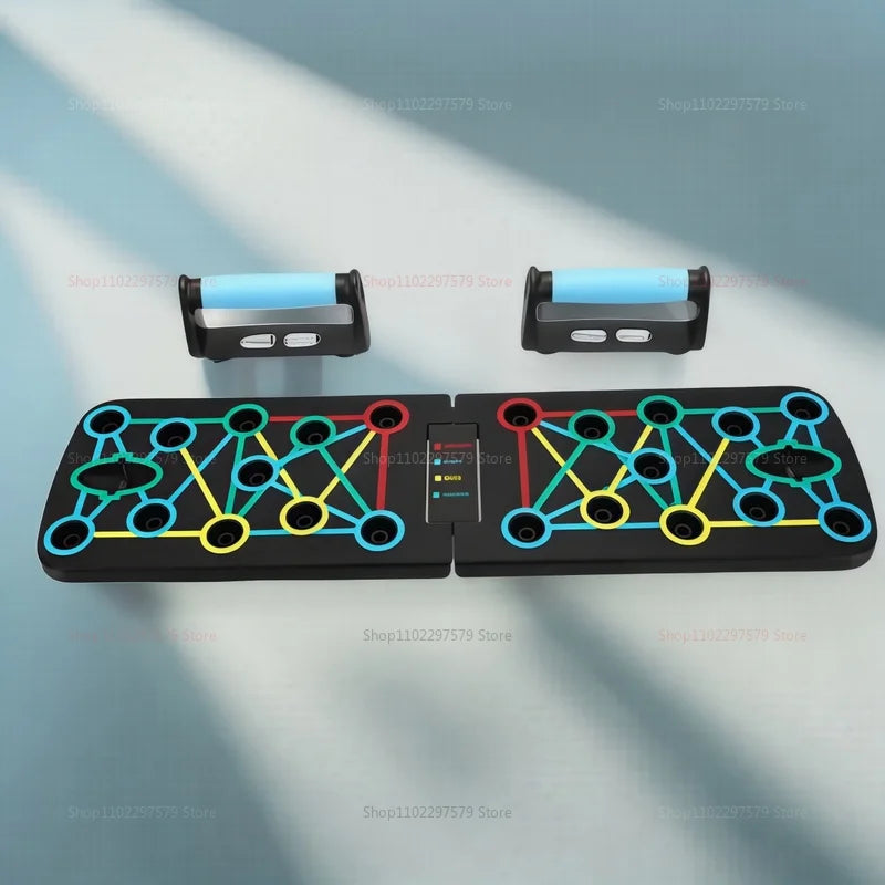 Portable Multi-Function Push-Up Board Set Foldable Exercise Equipment for Chest Abs Back Workout Home Gym Fitness Training