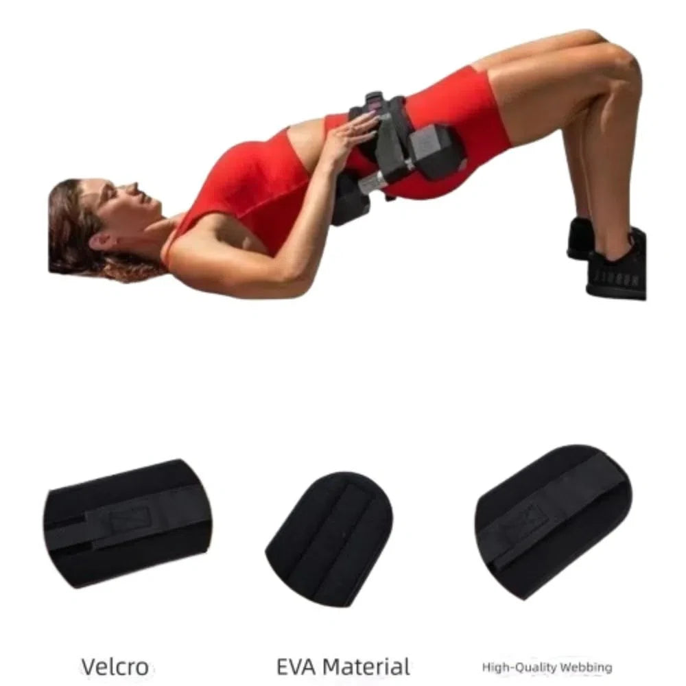 Non Slip Dumbbell Weight Belt Adjustable Ergonomic Design Hip Thrust Belt Weight-Bearing Wear-resistance Glute Bridge Pad