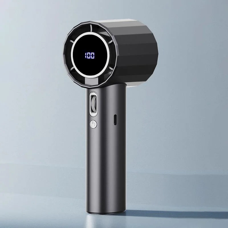 Mini Handheld Turbo Fan F08 With Led Display And 100 Gears Wind Speed Usb Charging Small Wind Cannon High Speed Fan 2025