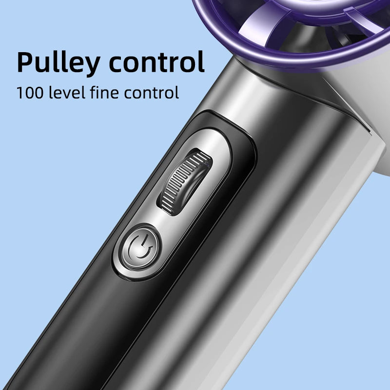 Mini Handheld Turbo Fan F08 With Led Display And 100 Gears Wind Speed Usb Charging Small Wind Cannon High Speed Fan 2025