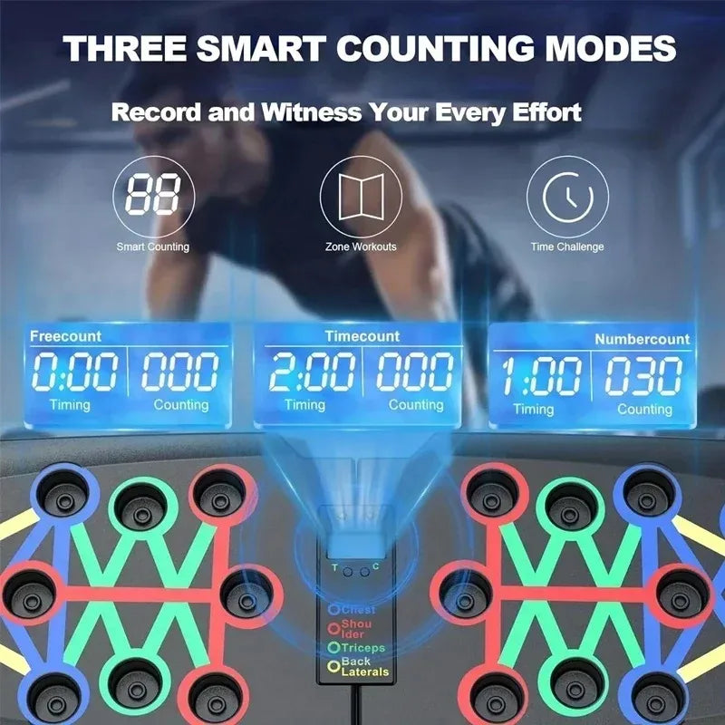 Household push-up board set for portable multi-function push-up fitness equipment for men's chest abdomen/back training
