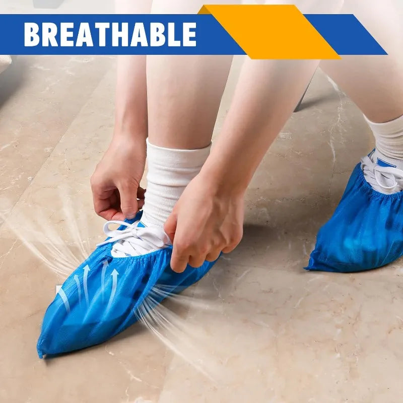 Disposable Shoe Covers Household Non-woven Shoe Cover Waterproof Slip Resistant Booties Cover Travel Hotel Disposable Dust Shoes