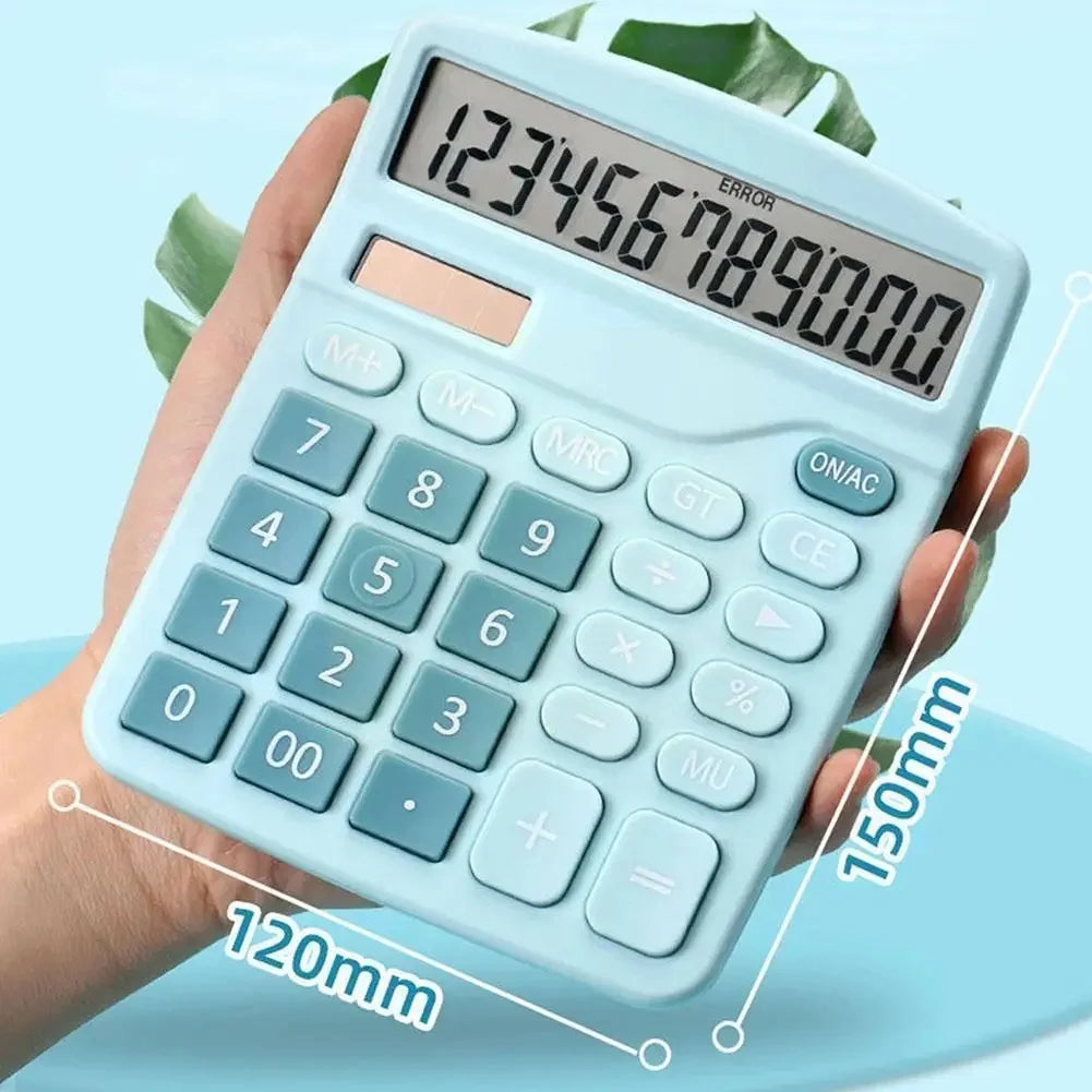 12 Digits Electronic Calculator Solar Calculator Dual Power Supply Calculator for Home Office School Financial Accounting Tools