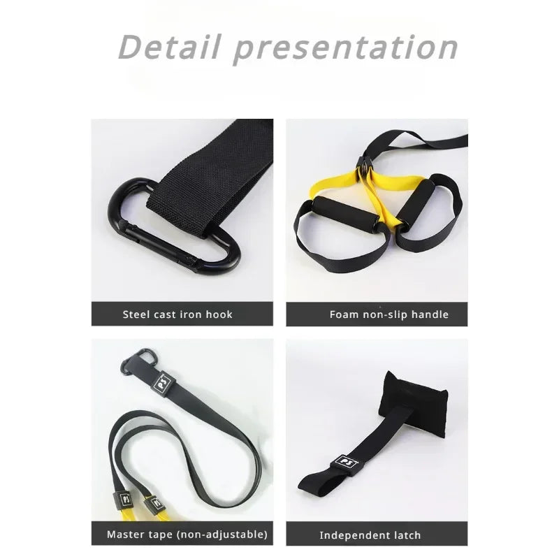 New 1 Set Suspension Training Strap Fitness Strength Power Suspension Trainer Yoga Strap Wall Mount Professional Trx Tensioner