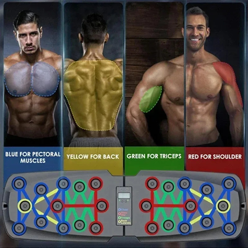 Household push-up board set for portable multi-function push-up fitness equipment for men's chest abdomen/back training