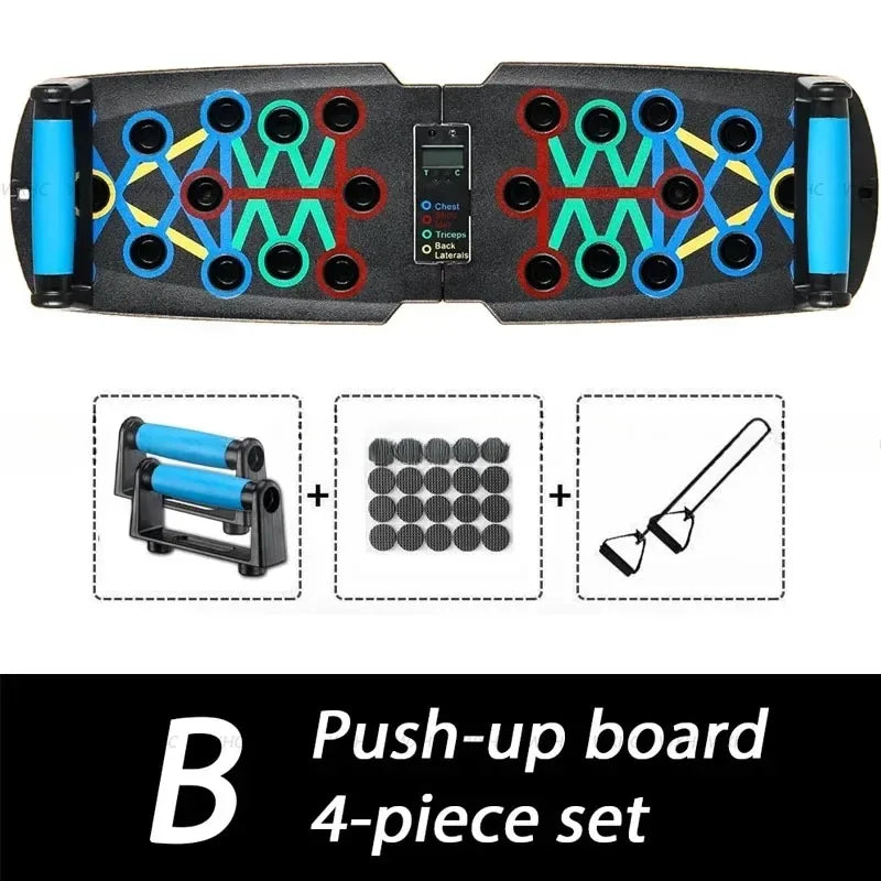 Household push-up board set for portable multi-function push-up fitness equipment for men's chest abdomen/back training