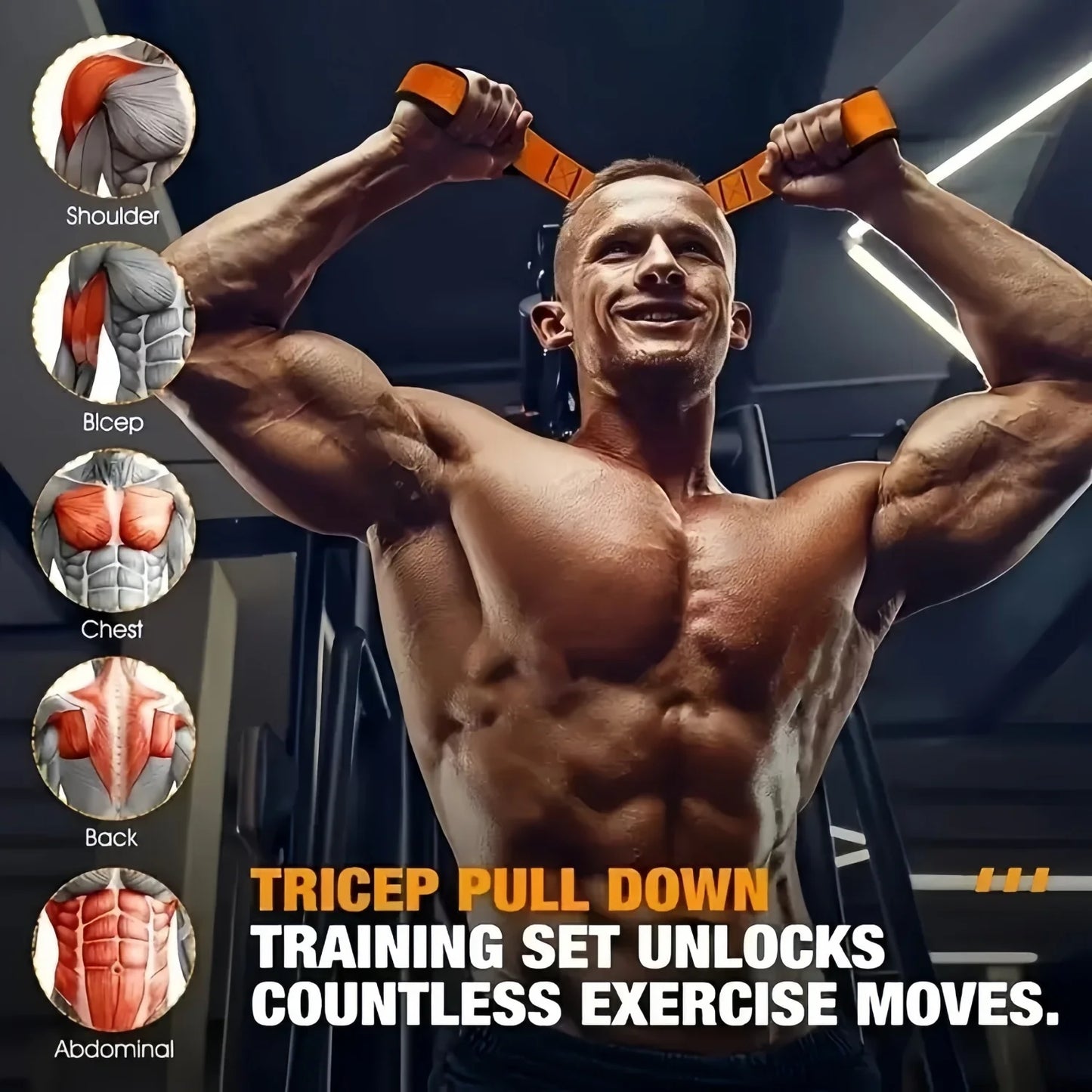 225/300LBS Home Suspension Trainer System Resistance Trainer Exercise Straps Multi-Function for Home Gym Full-Body Workout