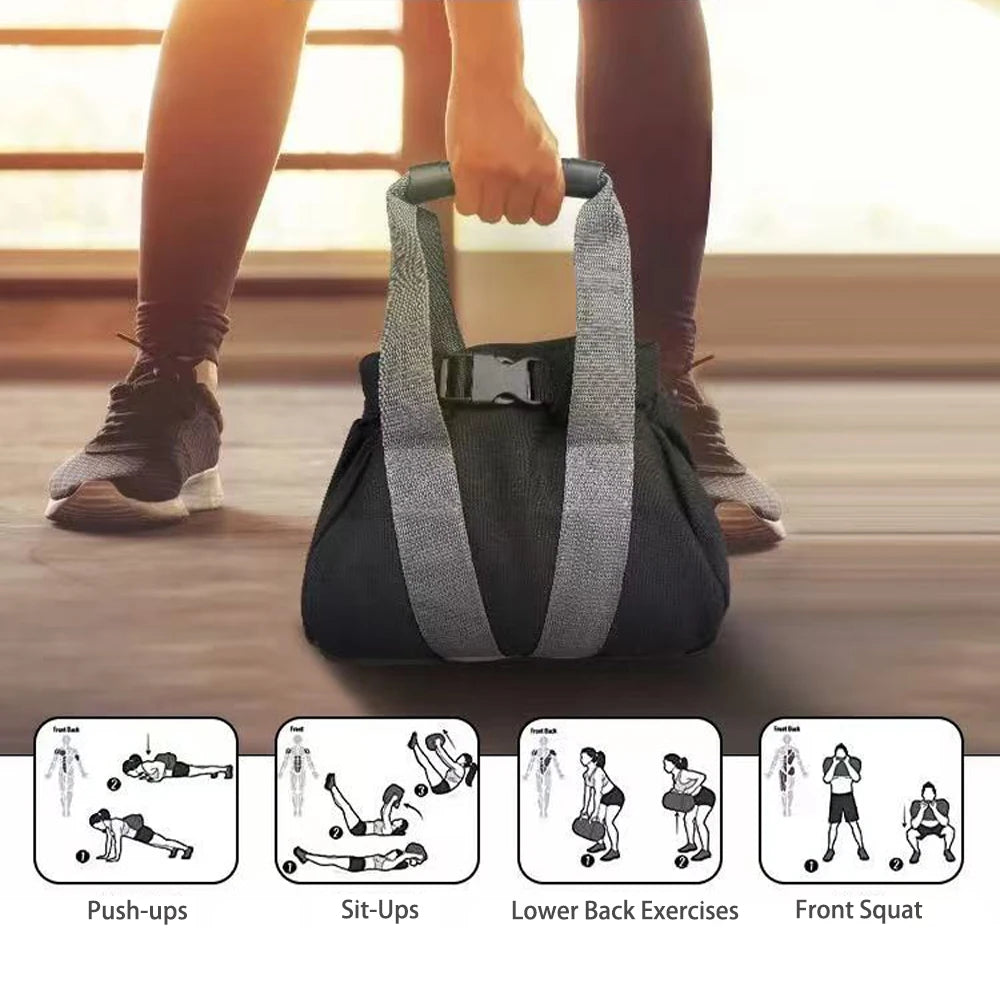 Fitness Training Power Sandbag Portable Adjustable Canvas Sand Kettlebell Soft Sand Bag for Home Training,Fitness,Yoga Workout