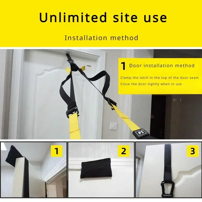 New 1 Set Suspension Training Strap Fitness Strength Power Suspension Trainer Yoga Strap Wall Mount Professional Trx Tensioner