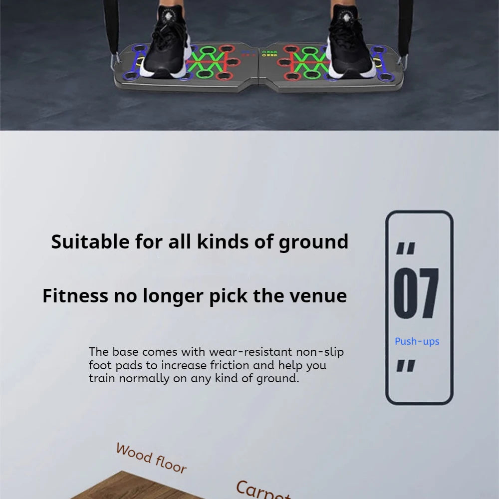 Foldable Push Up Board Chest Abs Core Training Equipment Portable Home Gym Fitness