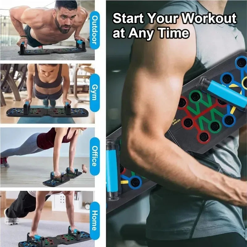 Household push-up board set for portable multi-function push-up fitness equipment for men's chest abdomen/back training