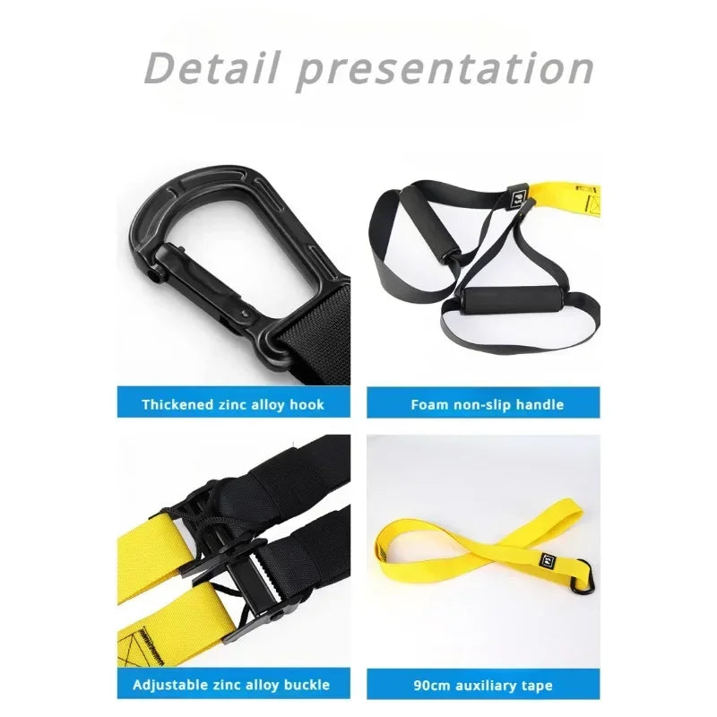 New 1 Set Suspension Training Strap Fitness Strength Power Suspension Trainer Yoga Strap Wall Mount Professional Trx Tensioner