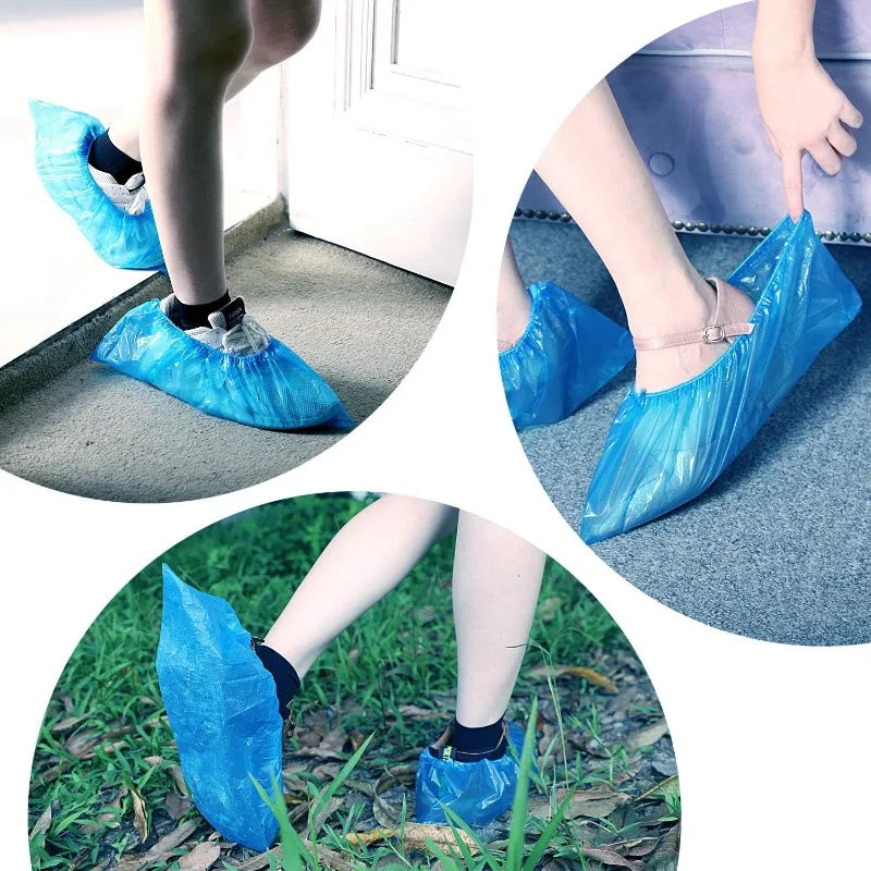Disposable Shoe Covers Household Non-woven Shoe Cover Waterproof Slip Resistant Booties Cover Travel Hotel Disposable Dust Shoes