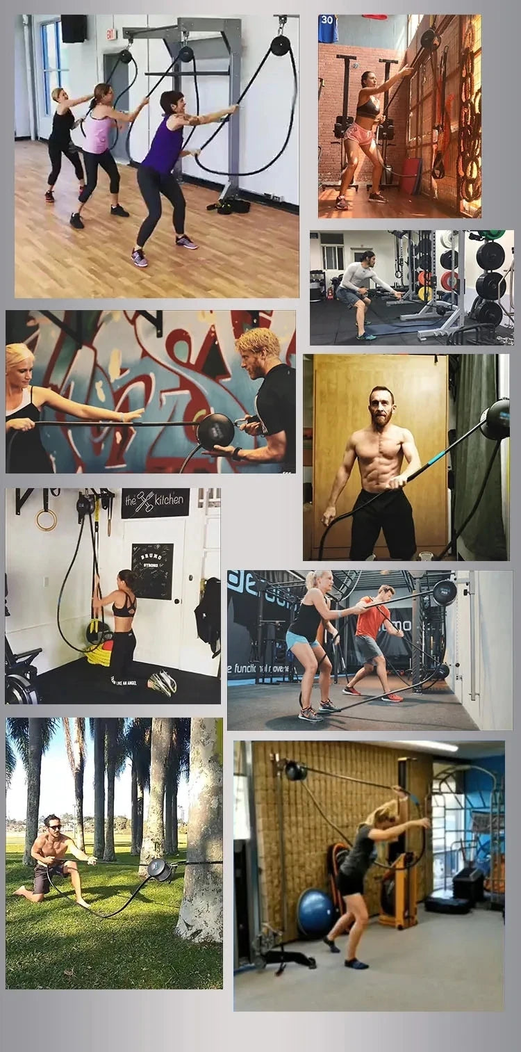Suspension Endless Rope Trainer Core Power Training Hanging Easy And Exercise Home Or Gym Resistance Magnetic Control 6 Levels