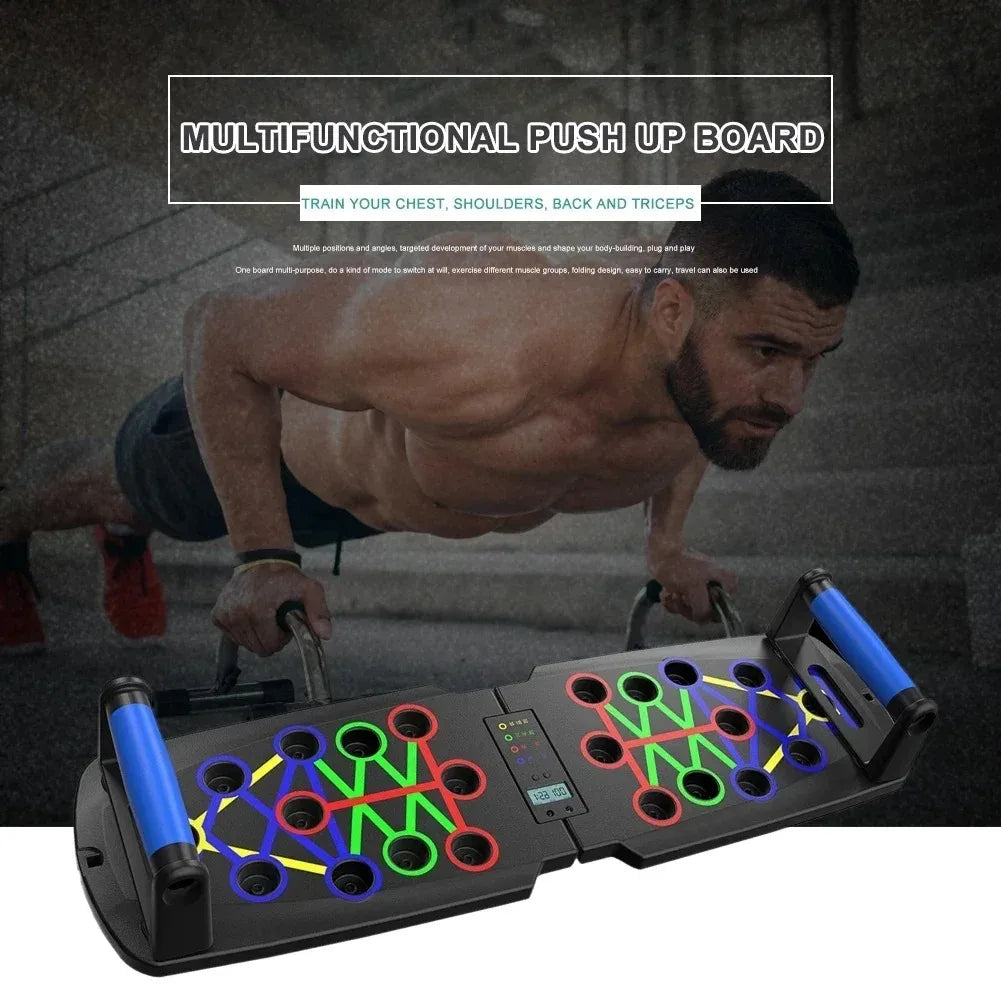 Household push-up board set for portable multi-function push-up fitness equipment for men's chest abdomen/back training