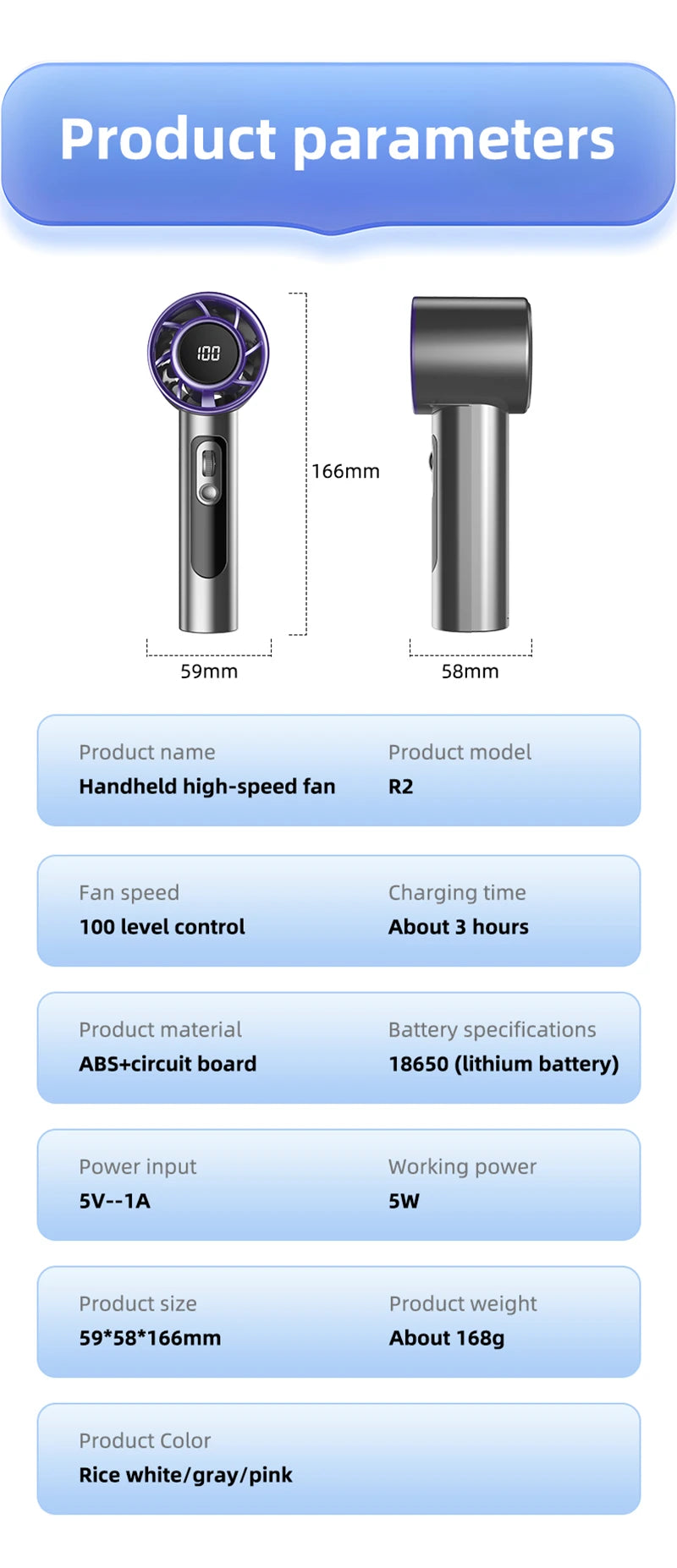 Mini Handheld Turbo Fan F08 With Led Display And 100 Gears Wind Speed Usb Charging Small Wind Cannon High Speed Fan 2025