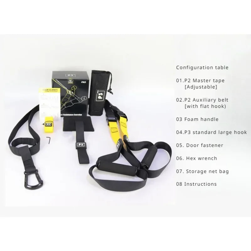 New 1 Set Suspension Training Strap Fitness Strength Power Suspension Trainer Yoga Strap Wall Mount Professional Trx Tensioner