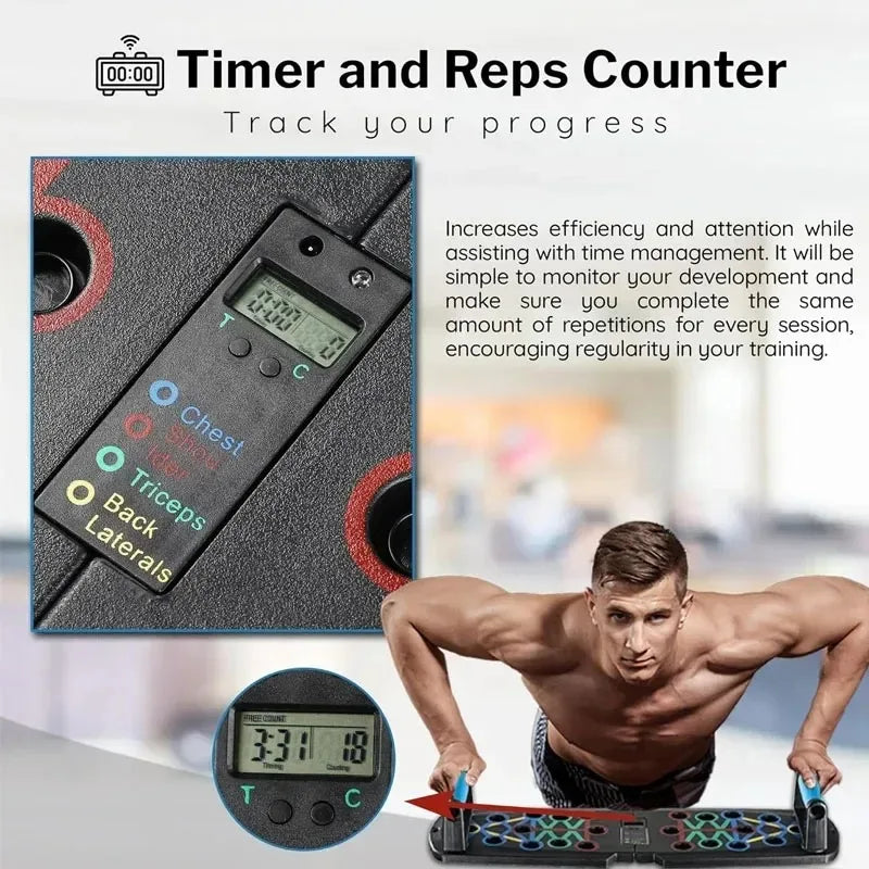 Household push-up board set for portable multi-function push-up fitness equipment for men's chest abdomen/back training