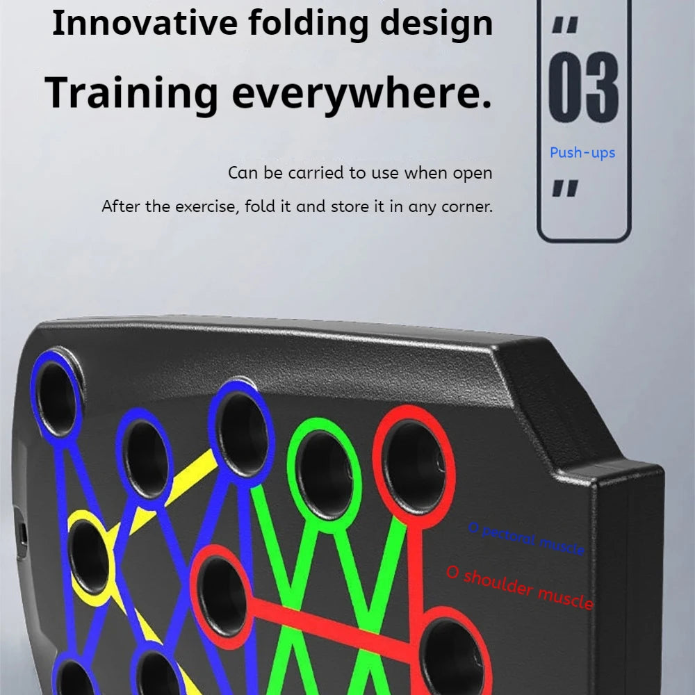 Foldable Push Up Board Chest Abs Core Training Equipment Portable Home Gym Fitness
