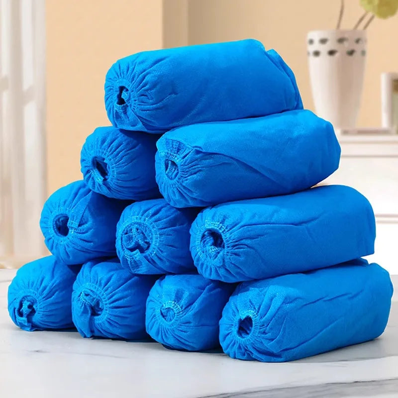 Disposable Shoe Covers Household Non-woven Shoe Cover Waterproof Slip Resistant Booties Cover Travel Hotel Disposable Dust Shoes