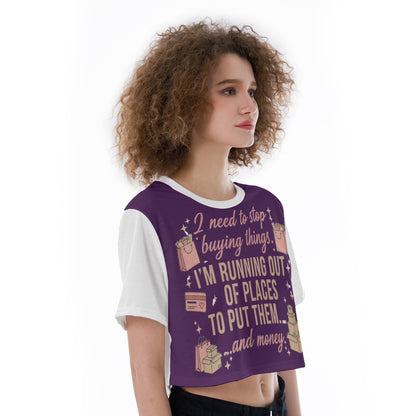 All-Over Print Cropped T-Shirt