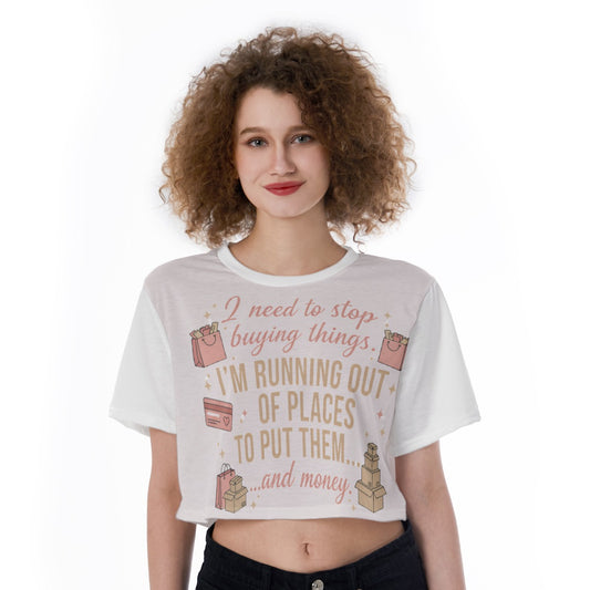 All-Over Print Cropped T-Shirt