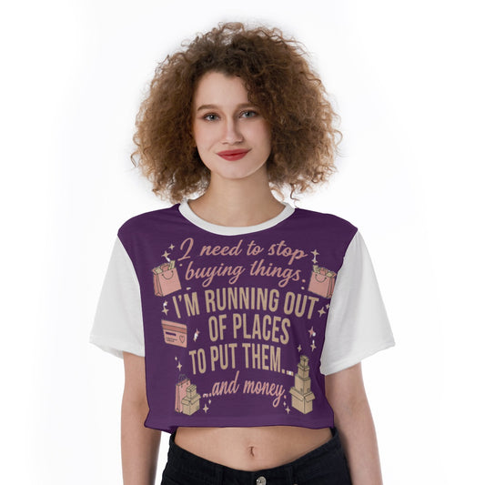 All-Over Print Cropped T-Shirt