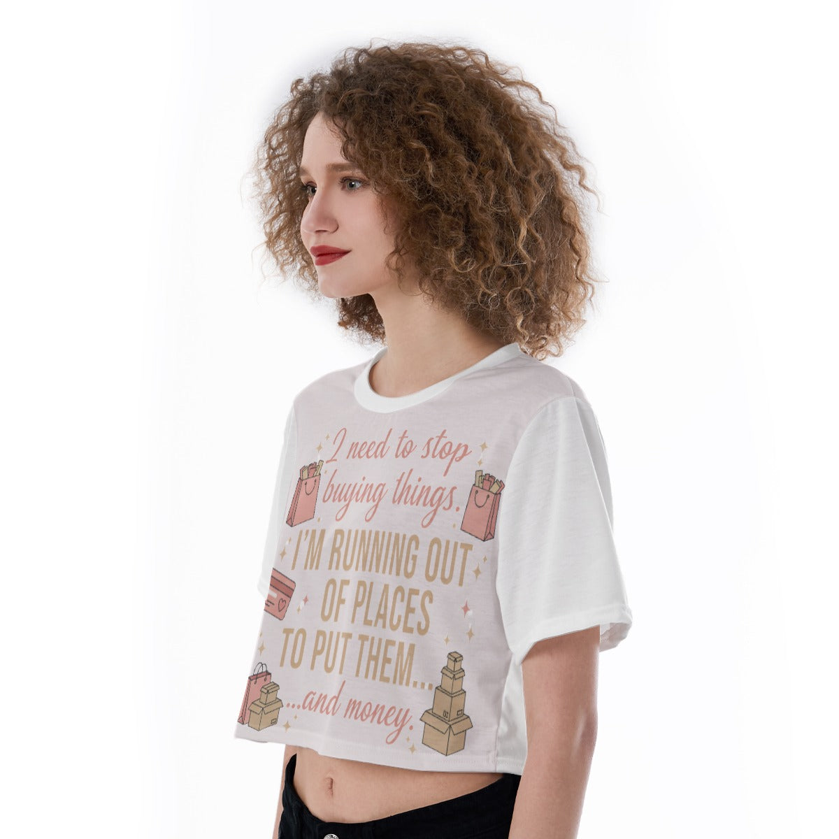 All-Over Print Cropped T-Shirt