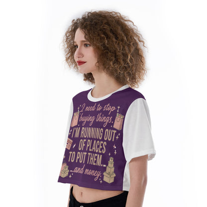 All-Over Print Cropped T-Shirt