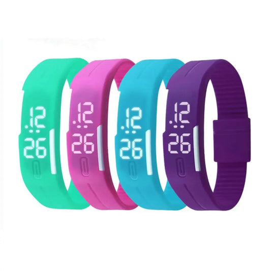 Waterproof Kids Wristband Silicone Bracelet Electronic Watch LED Touch Wrist Watch Touch Digital Watch Sports Wristwatches